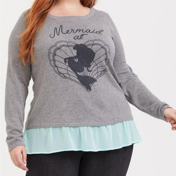 TORRID DISNEY THE LITTLE MERMAID BUTTON BACK - Picture 1 of 5